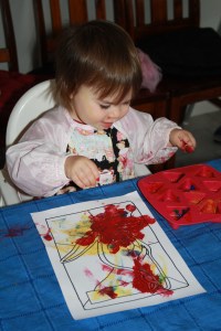 Miss 22 months painting